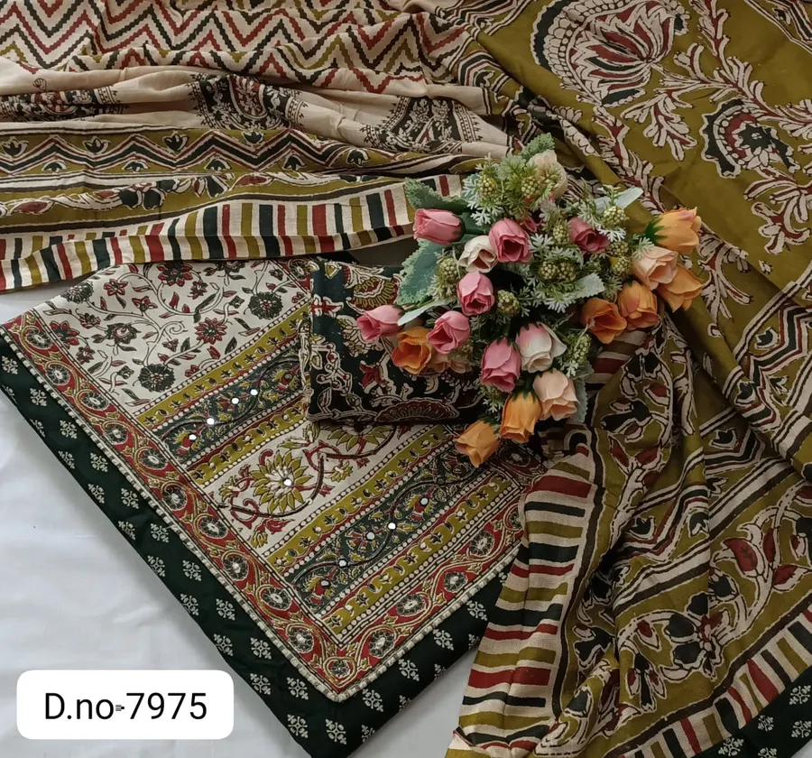 Rayon Cotton With Kalamkari Patchwork Salwar